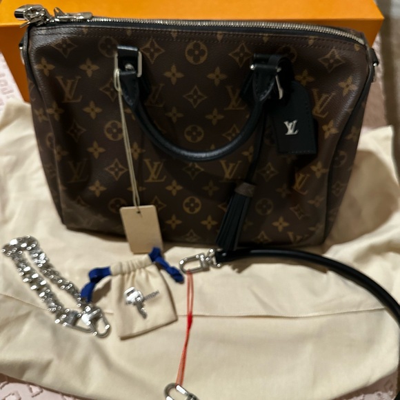 Louis Vuitton Soft Speedy 30 Brown Monogram with Black - Picture 1 of 11